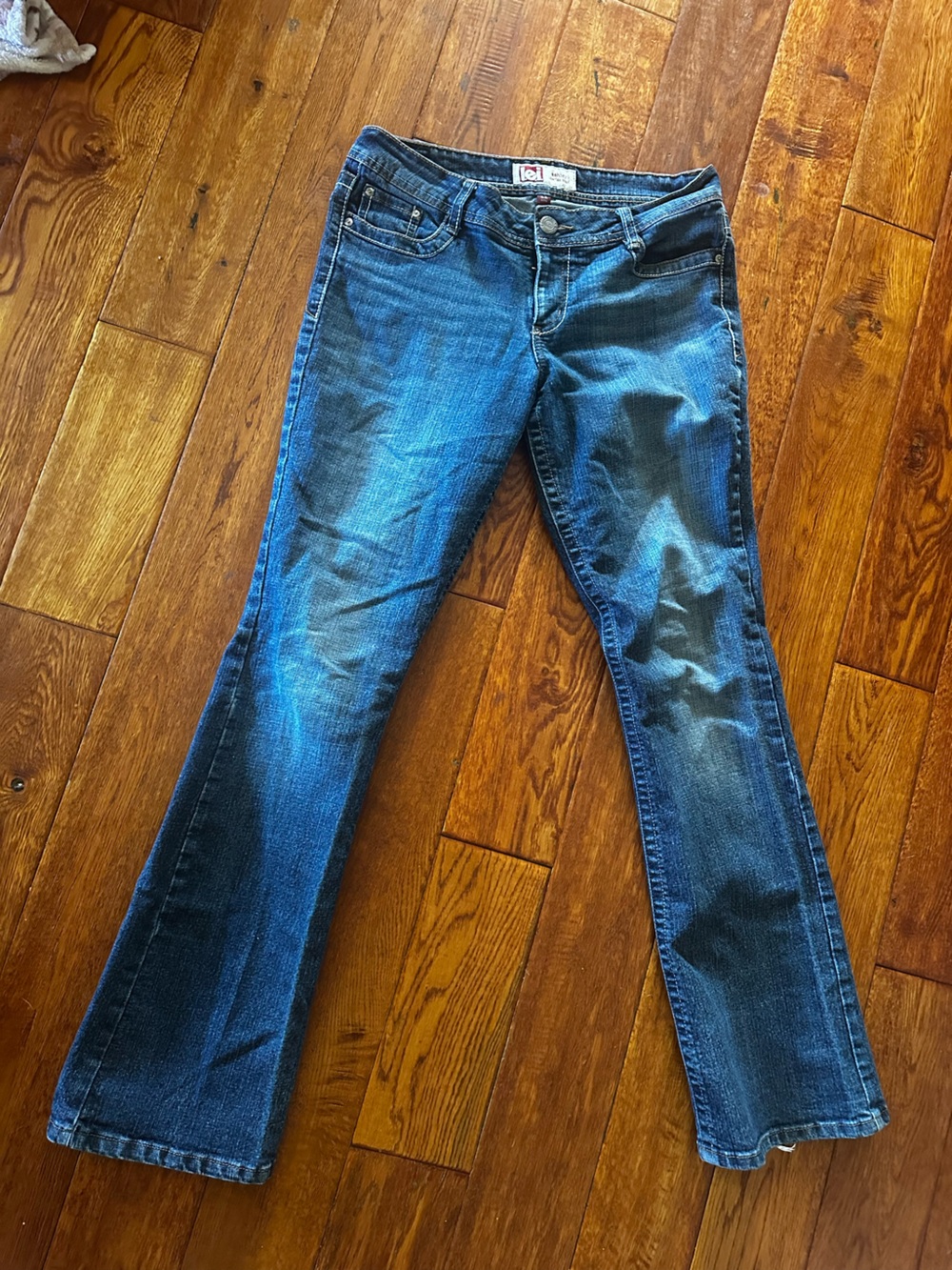 lei Y2K low rise Ashley Boot Cut Jeans in Blue Denim size 11 long